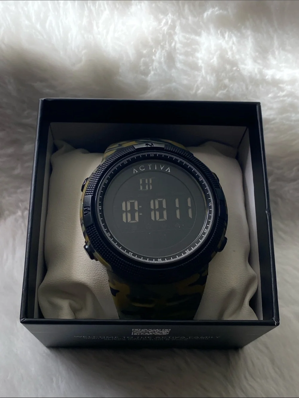 Invicta-Ativa Digital Camo Sport Watch - Black and Green